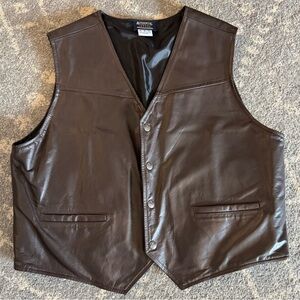 Authentic NRA Leather Concealed Carry Vest Mens Large